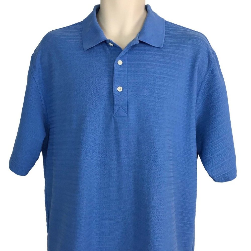 Greg Norman Mens Blue Golf Shirt Size L